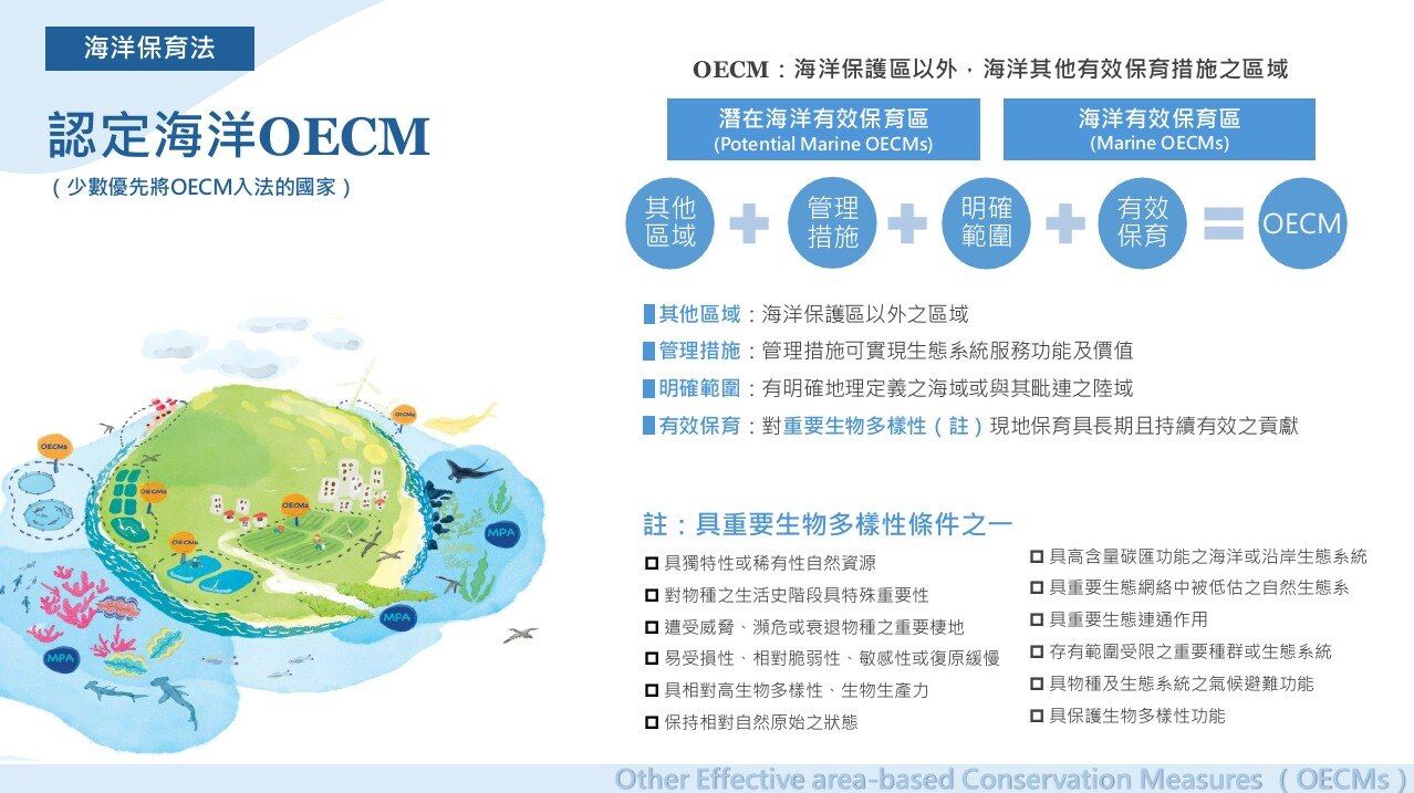認定海洋OECM（Other Effective area-based Conservation Measures）